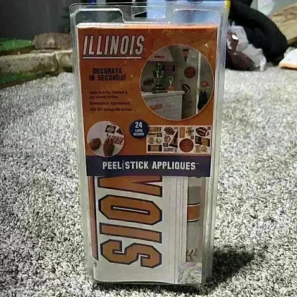 Sports Wall Decals Illinois College Sports 24 Large Designs Peel & Stick - Picture 1 of 7